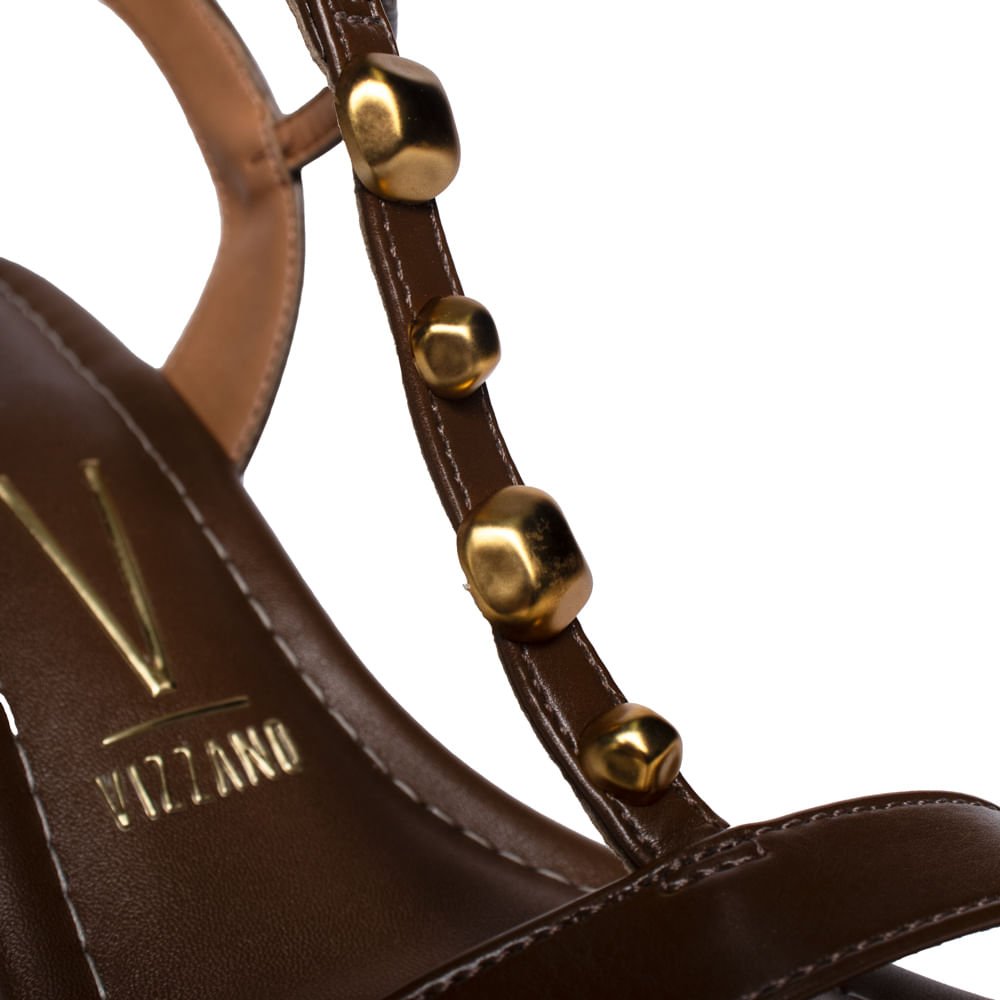 Sandália Feminina Vizzano Salto Médio Meia Pata Capuccino Cappuccino 5