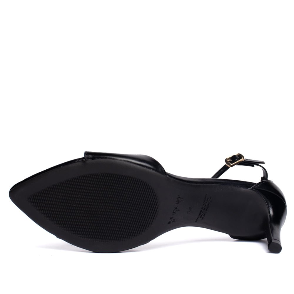 Sandália Feminina Bebecê Napa Salto Fino Preto Preto 2