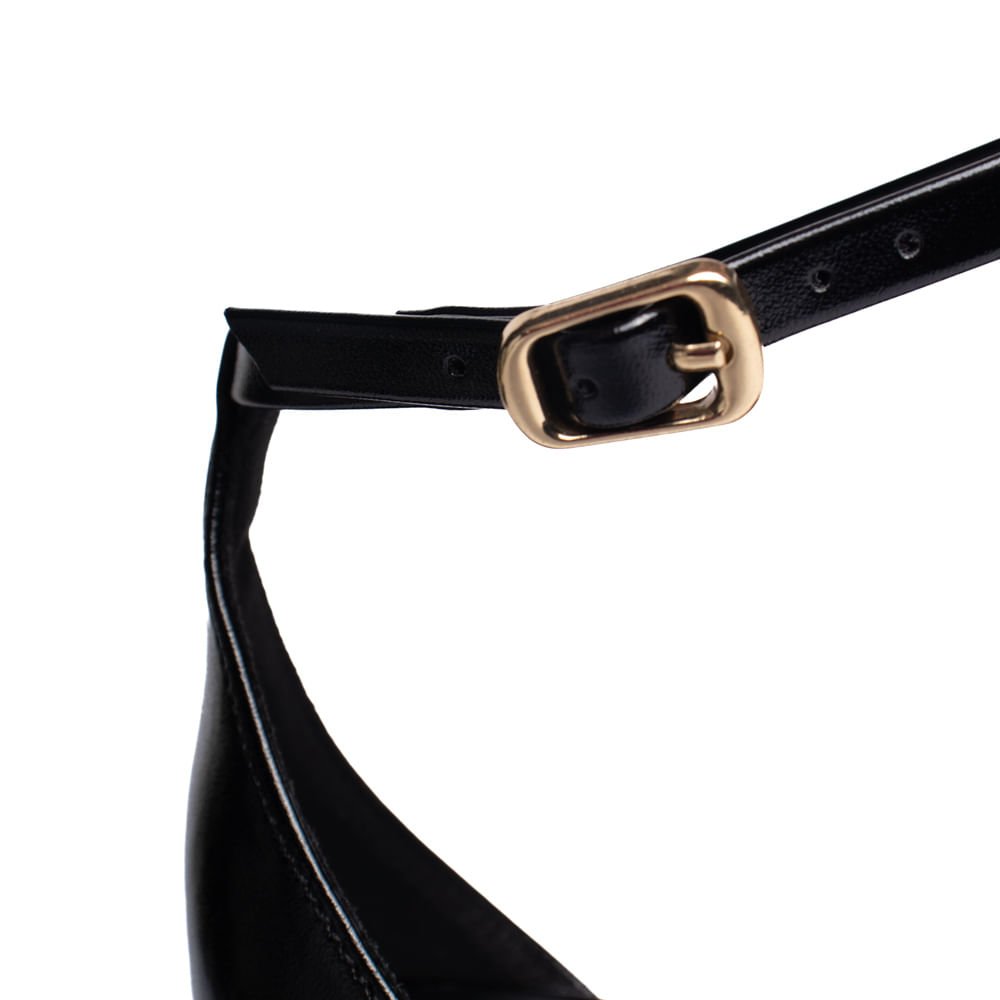 Sandália Feminina Bebecê Napa Salto Fino Preto Preto 5