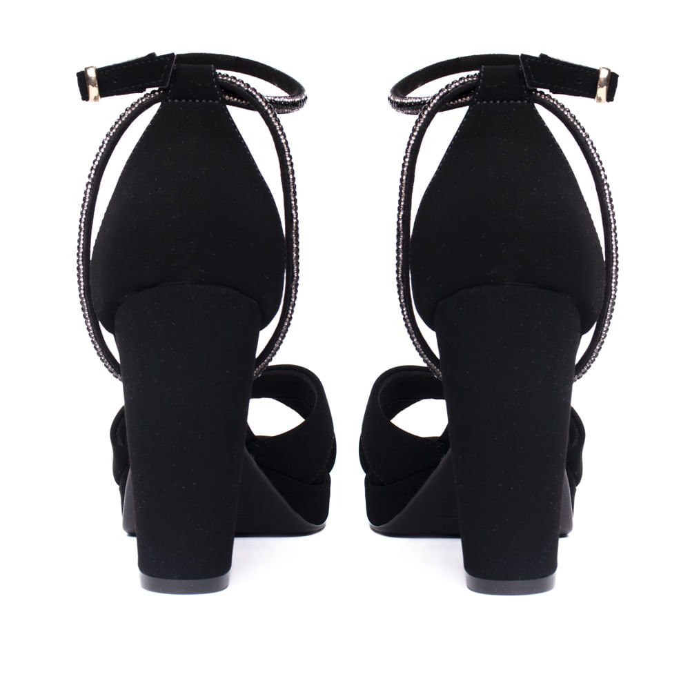 Sandália Feminina Bebecê Nobuck Meia Pata Preto Preto 3