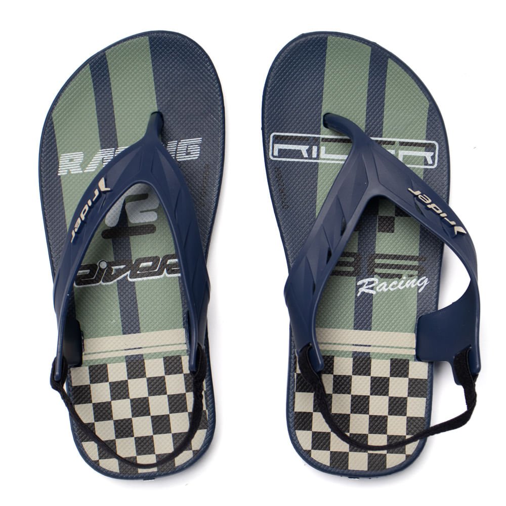 Chinelo Infantil Rider Baby Street Racing Azul/Verde Azul/Verde 3