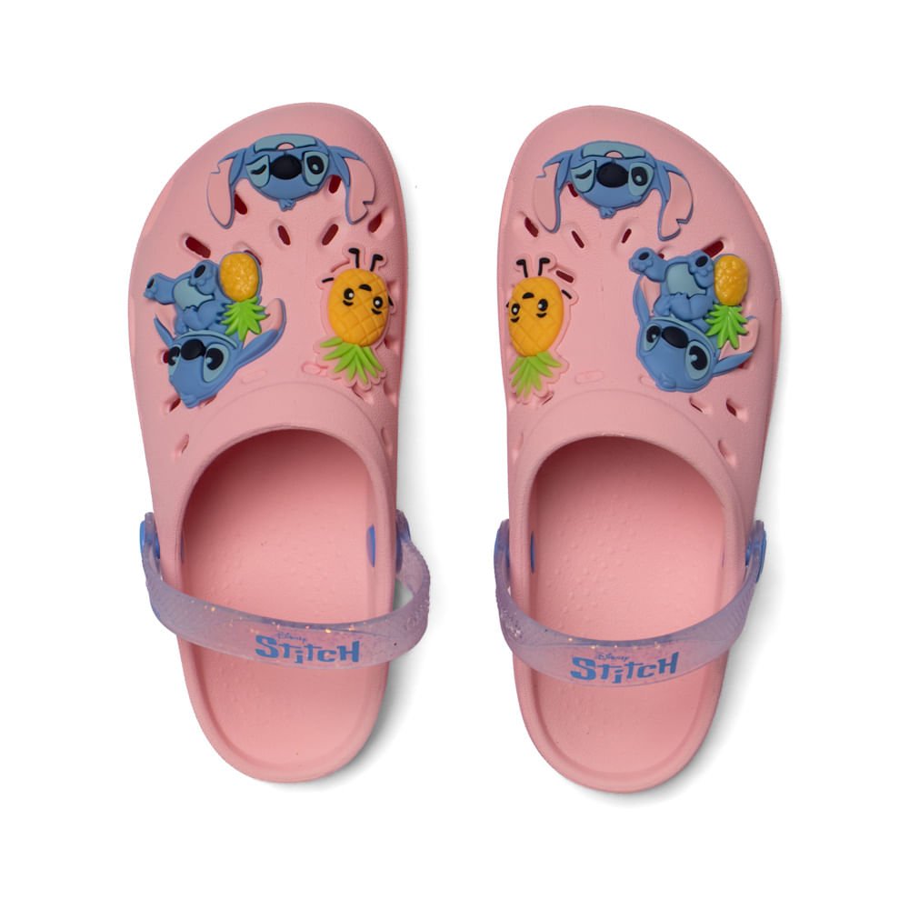 Sandália Babuche Infantil Grendene Stitch Rosa/Azul Rosa 4