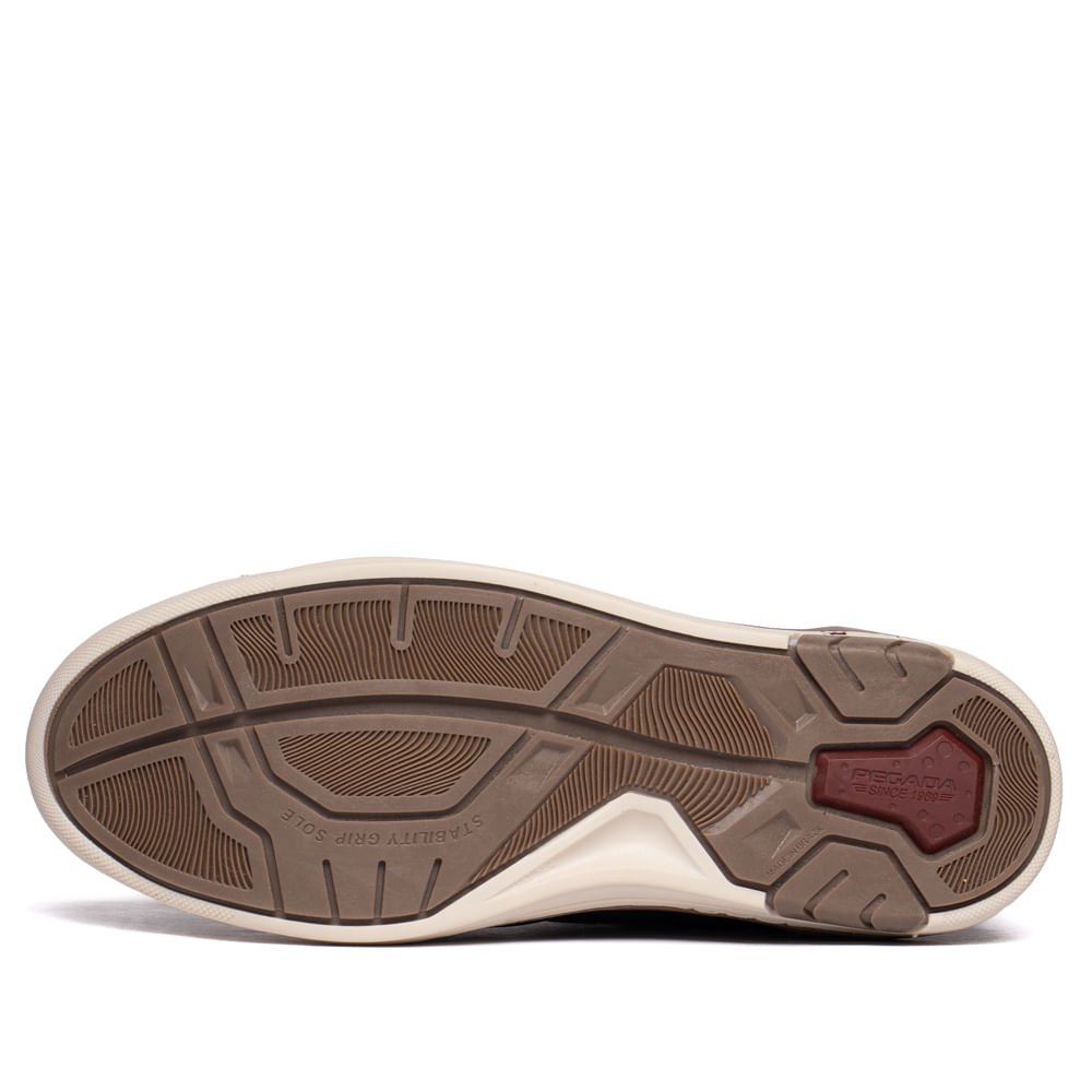 Sapatênis Masculino Pegada Couro Calce Fácil Preto/Marrom Preto/Marrom 2