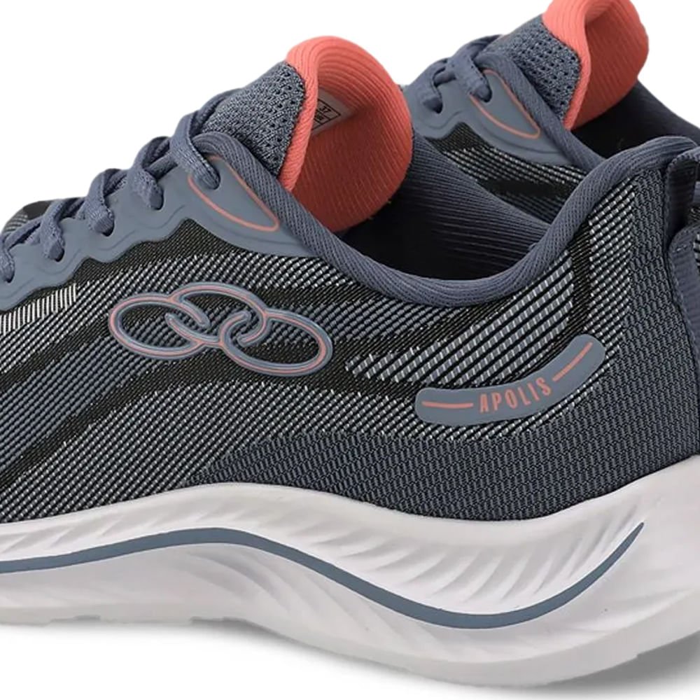 Tênis Feminino Olympikus Apolis Evasense Azul Marinho/Branco Cinza/Marinho 4