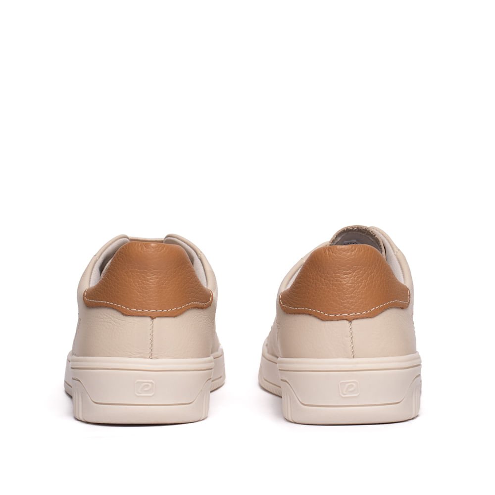 Tênis Feminino Pegada Couro Calce Fácil Trip Bege/Marrom Bege/Marrom 3