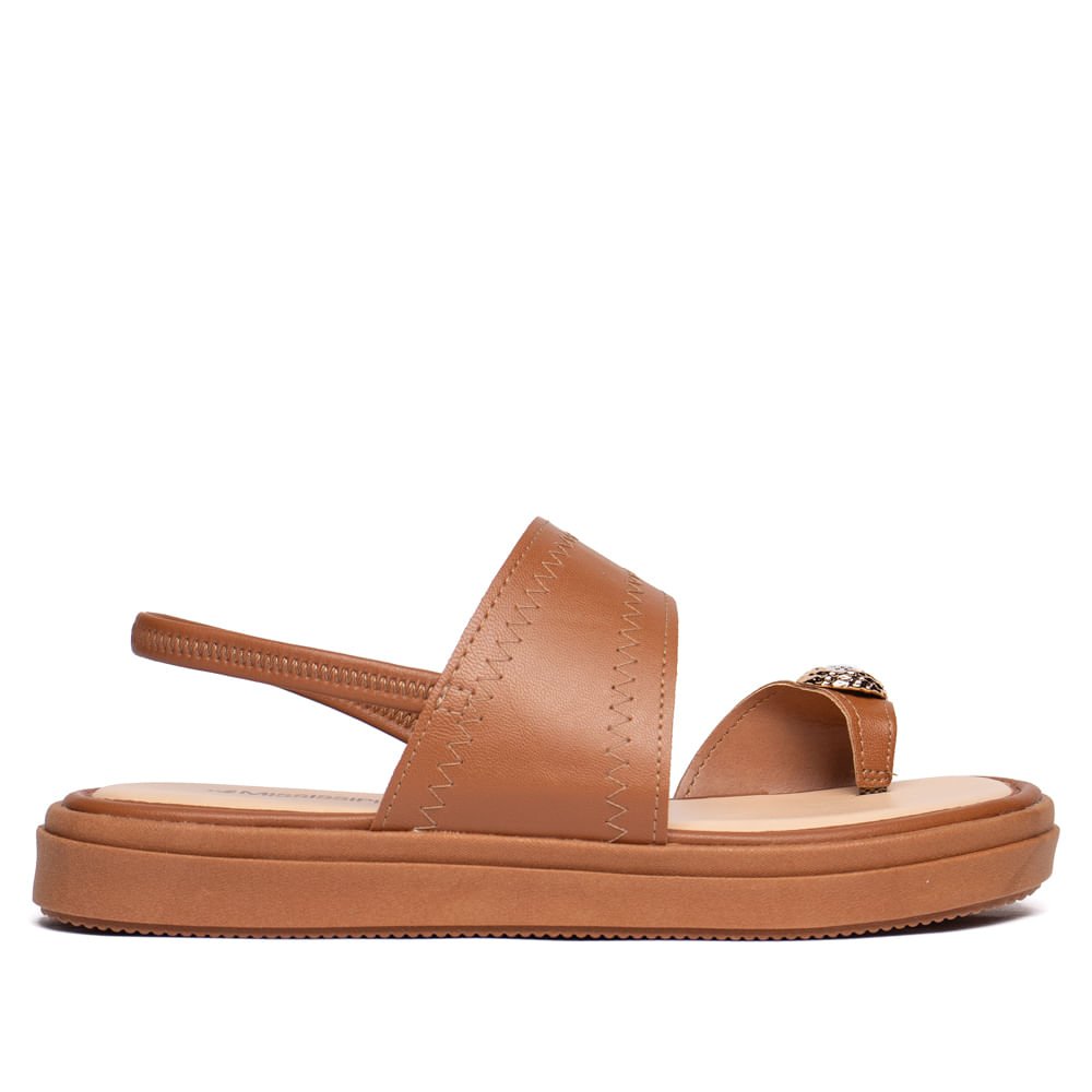 Sandália Feminina Mississipi Napa Flatform Caramelo