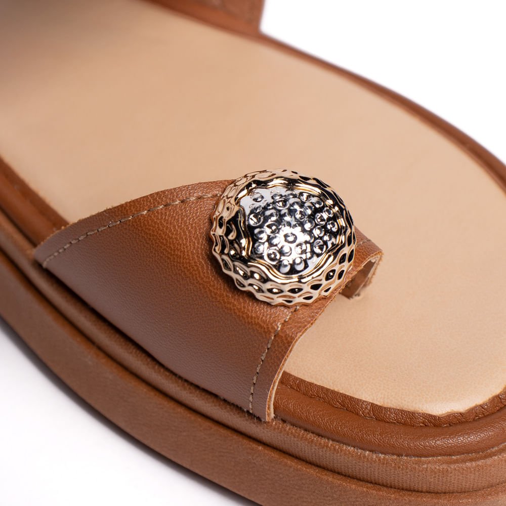 Sandália Feminina Mississipi Napa Flatform Caramelo Caramelo 5