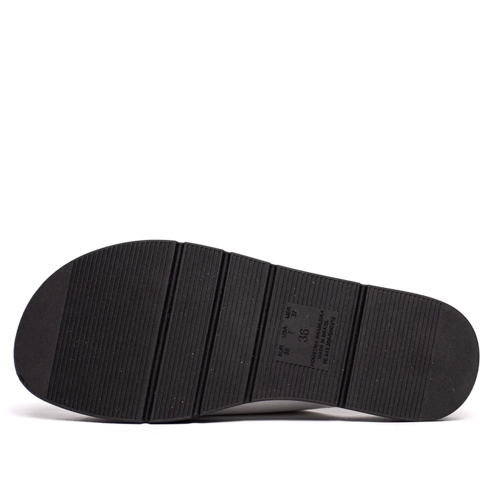 Tamanco Feminino Bebecê com Fivelas Branco/Preto Branco/Preto 3