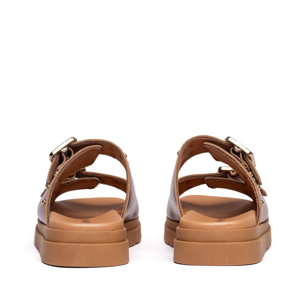 Tamanco Feminino Bebecê com Fivelas Marrom/Avelã Marrom 3