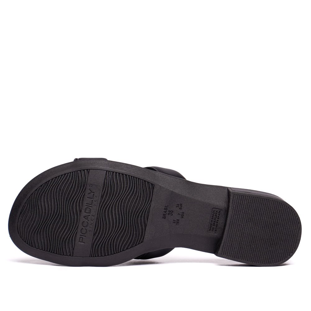 Tamanco Feminino Piccadilly Wide Fit Salto Baixo Preto Preto 2