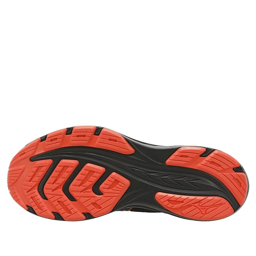 Tênis Masculino Mizuno Sunrise Knit Preto/Laranja Preto/Laranja 2