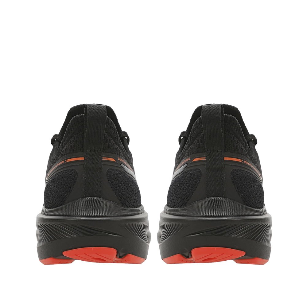 Tênis Masculino Mizuno Sunrise Knit Preto/Laranja Preto/Laranja 3