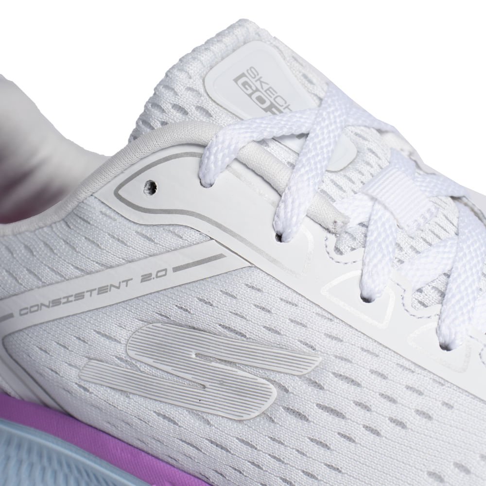 Tênis Feminino Skechers Go Run Consistent 2.0 Branco Branco 6