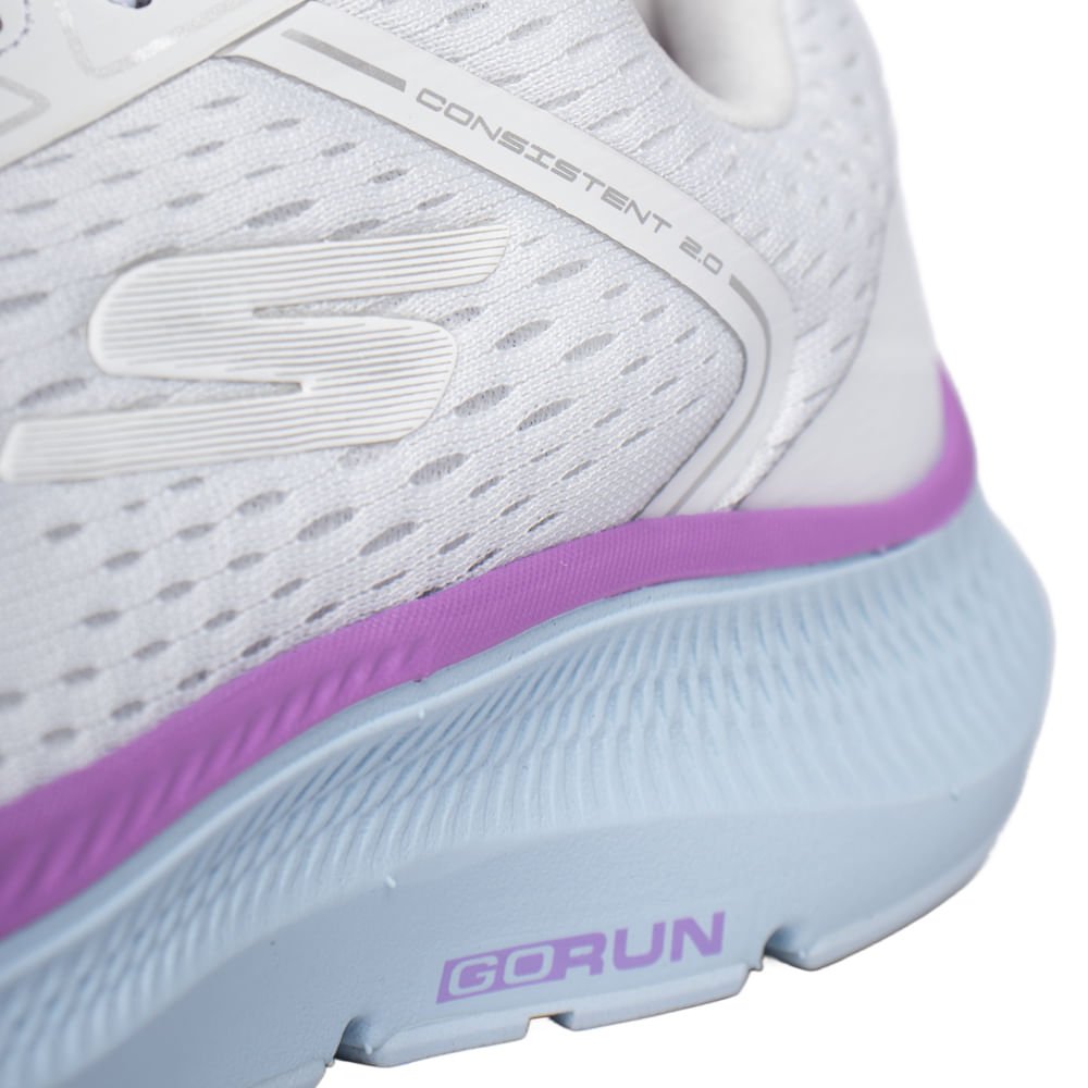 Tênis Feminino Skechers Go Run Consistent 2.0 Branco Branco 4