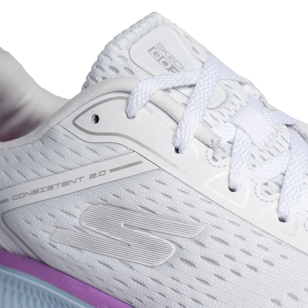 Tênis Feminino Skechers Go Run Consistent 2.0 Branco Branco 5