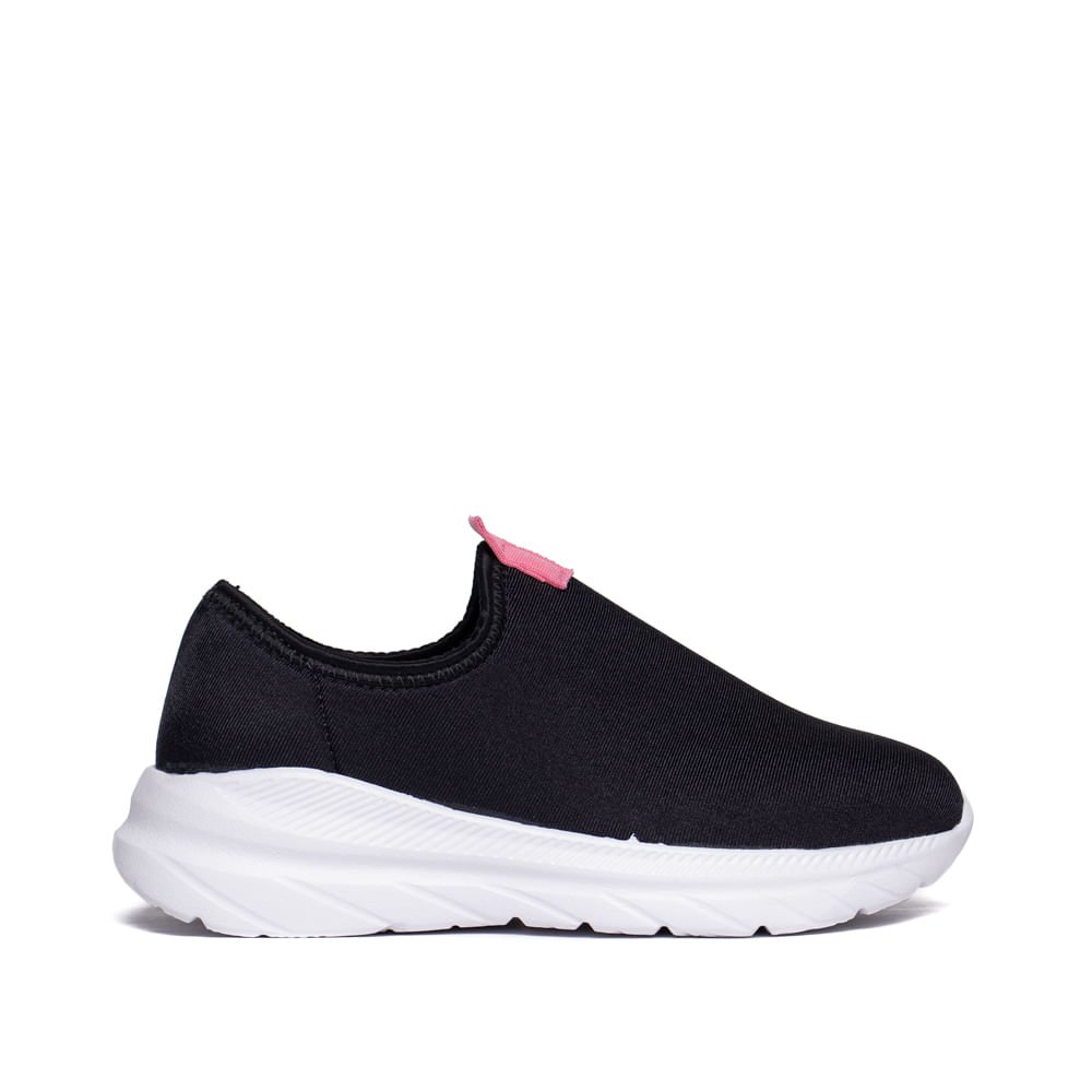 Tênis Infantil Molekinha Calce Fácil Tecido Preto