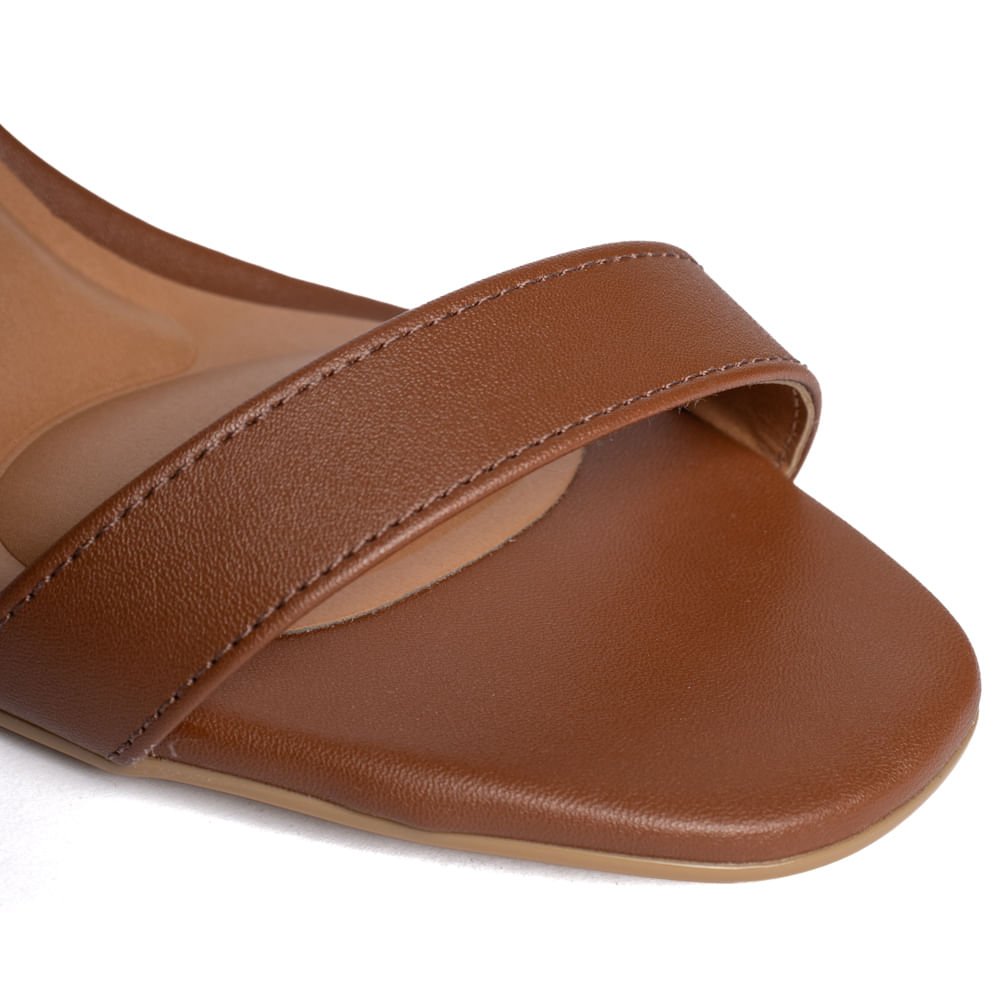 Sandália Feminina Vizzano Salto Bloco Médio Marrom Marrom 5