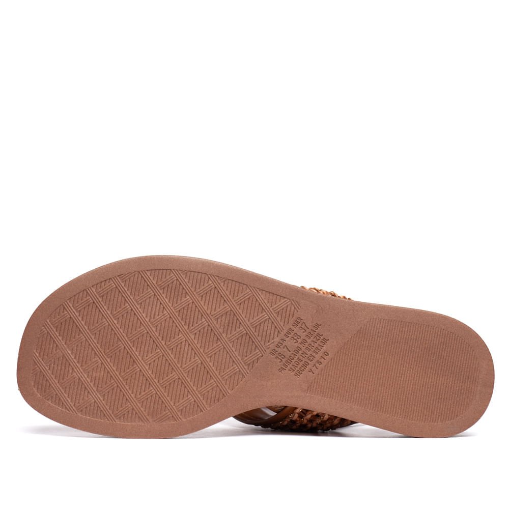 Sandália Feminina Dakota Flatform com Tramado Caramelo Caramelo 2