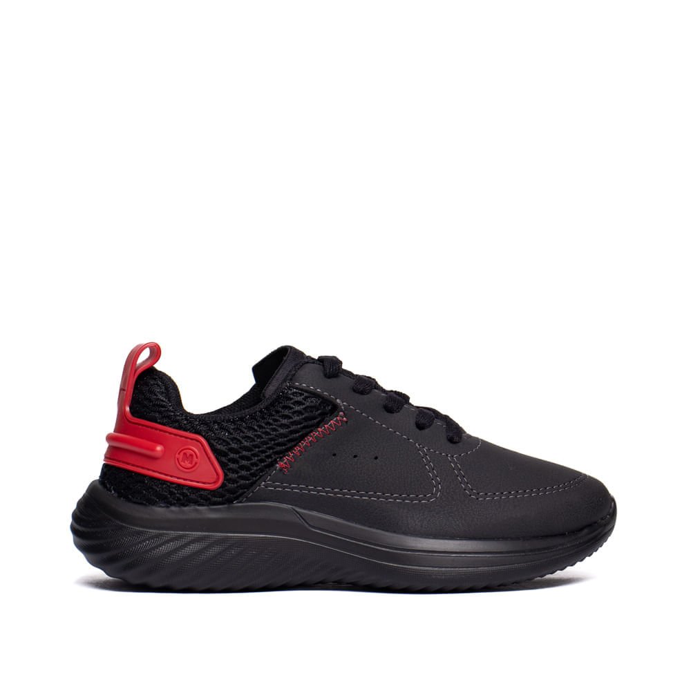 Tênis Infantil Molekinho Napa Floather Preto/vermelho