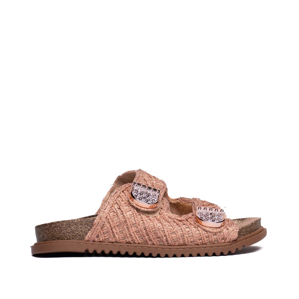 Chinelo Infantil Molekinha Fivelas Brilho Rosé Rose 2