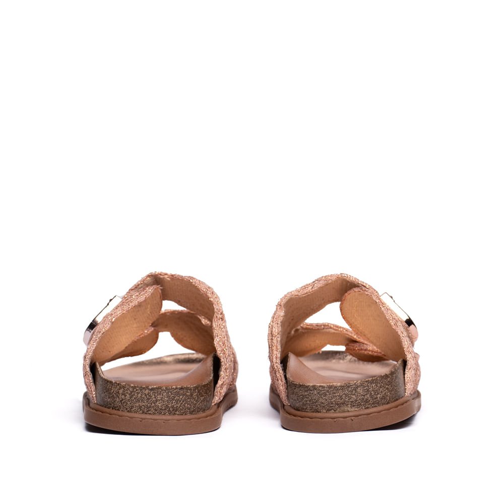 Chinelo Infantil Molekinha Fivelas Brilho Rosé Rose 4