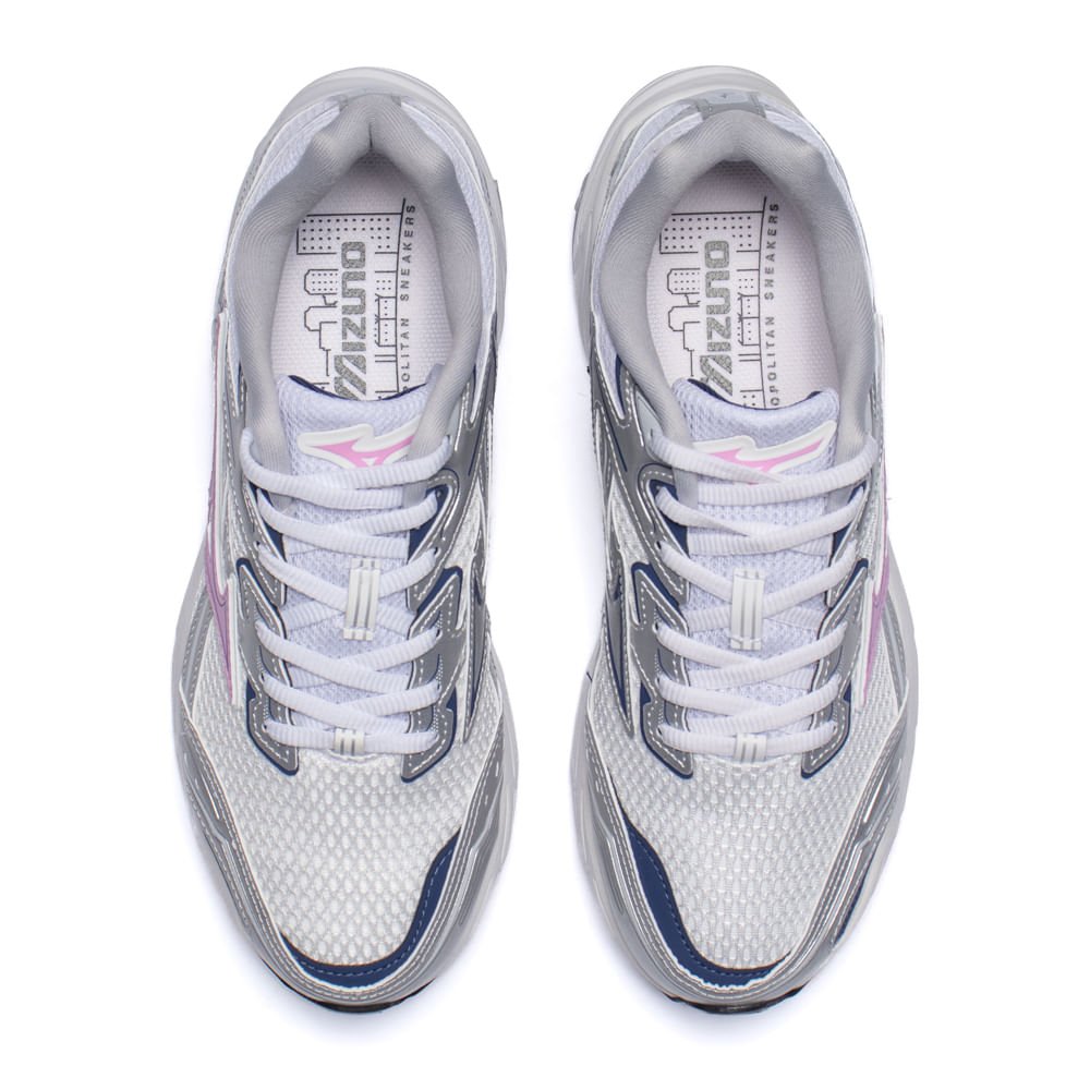 Tênis Feminino Mizuno CSD Sport Têxtil Branco/Rosa Branco/Rosa 3