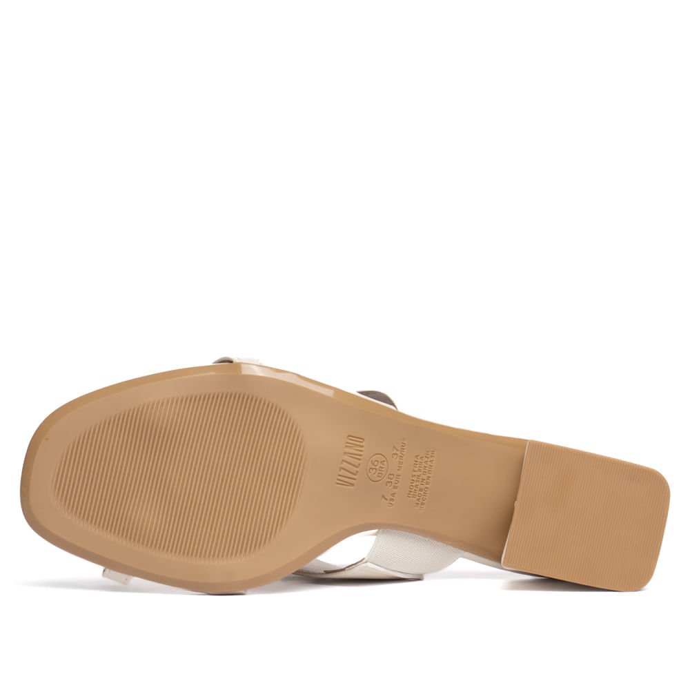 Tamanco Feminino Vizzano Salto Bloco Off White Off White 2