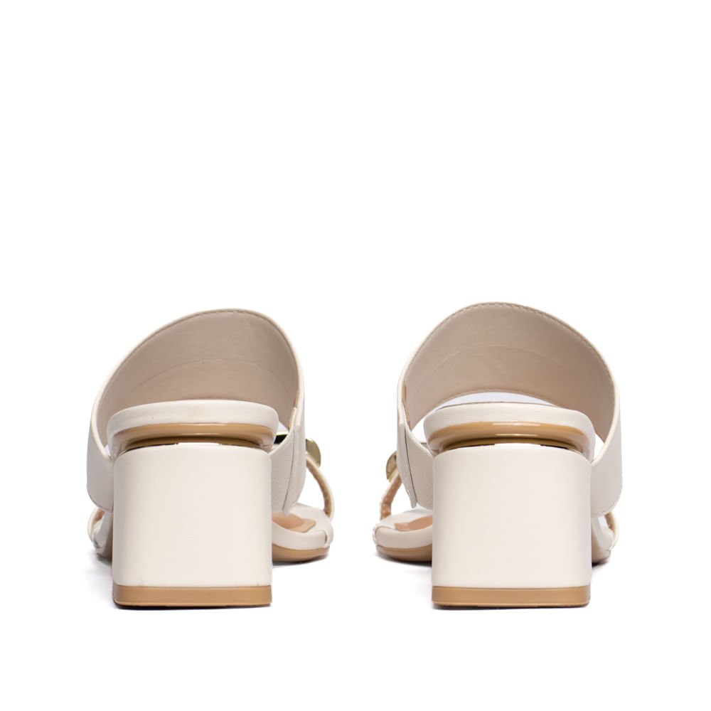 Tamanco Feminino Vizzano Salto Bloco Off White Off White 3