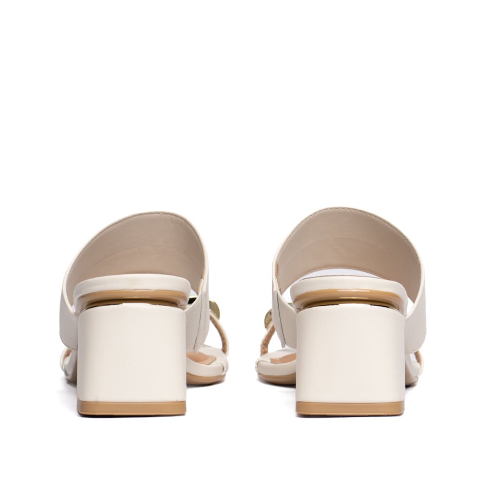 Tamanco Feminino Vizzano Salto Bloco Off White Off White 3