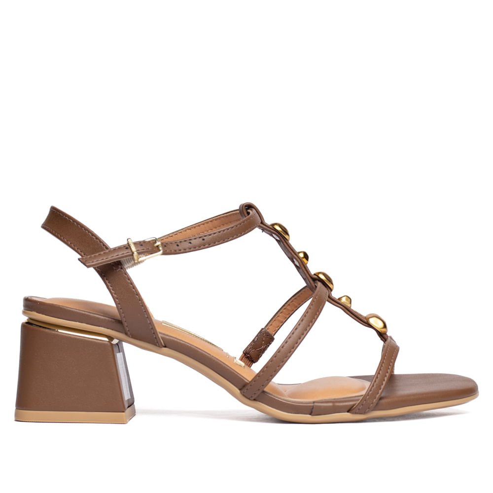 Sandália Feminina Vizzano Tiras Finas Marrom
