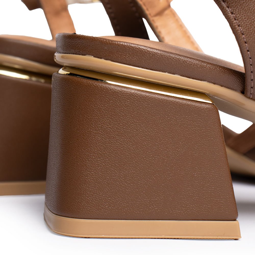 Sandália Feminina Vizzano Tiras Finas Marrom Marrom 6