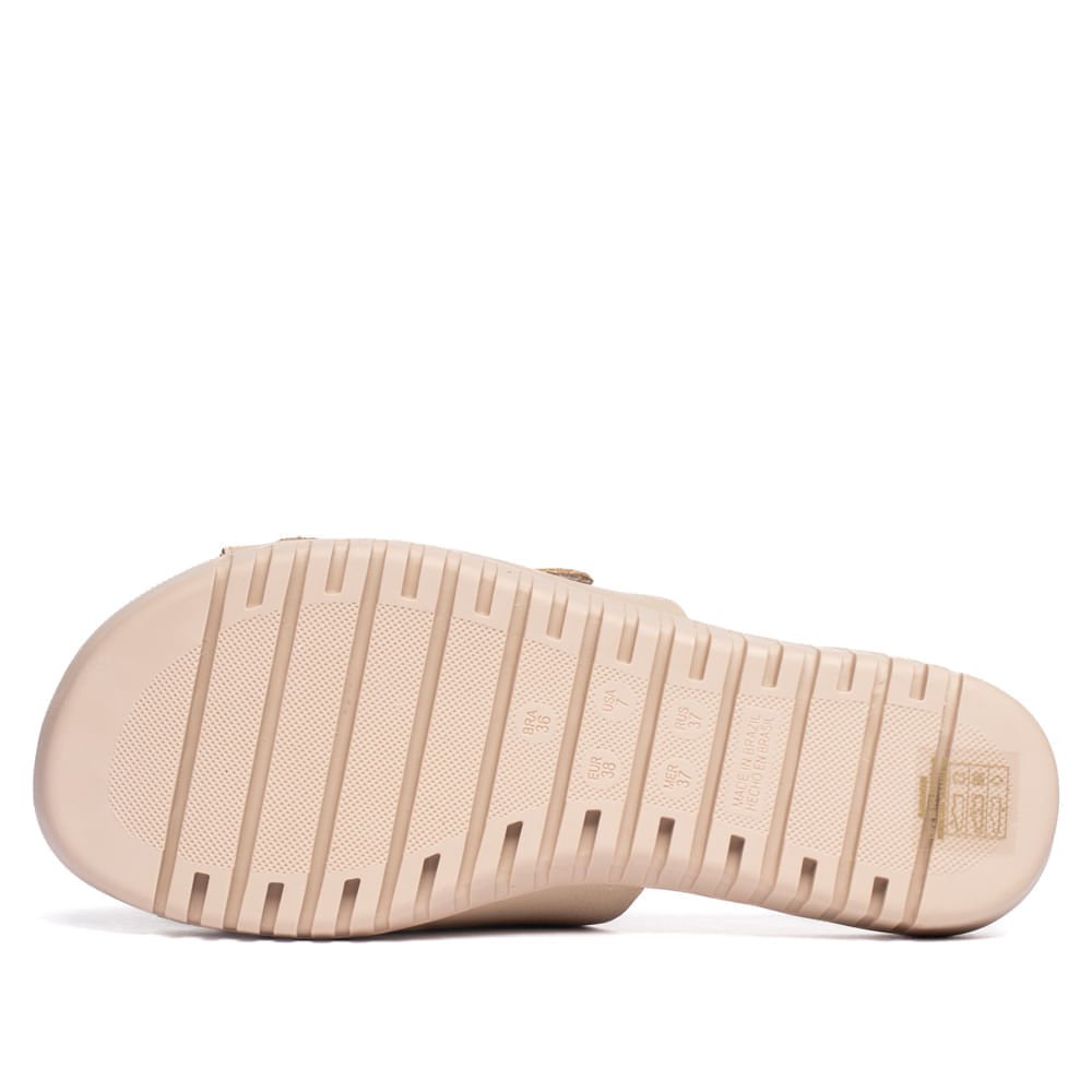 Chinelo Feminino Comfortflex Napa com Fivelas Nude Nude 3