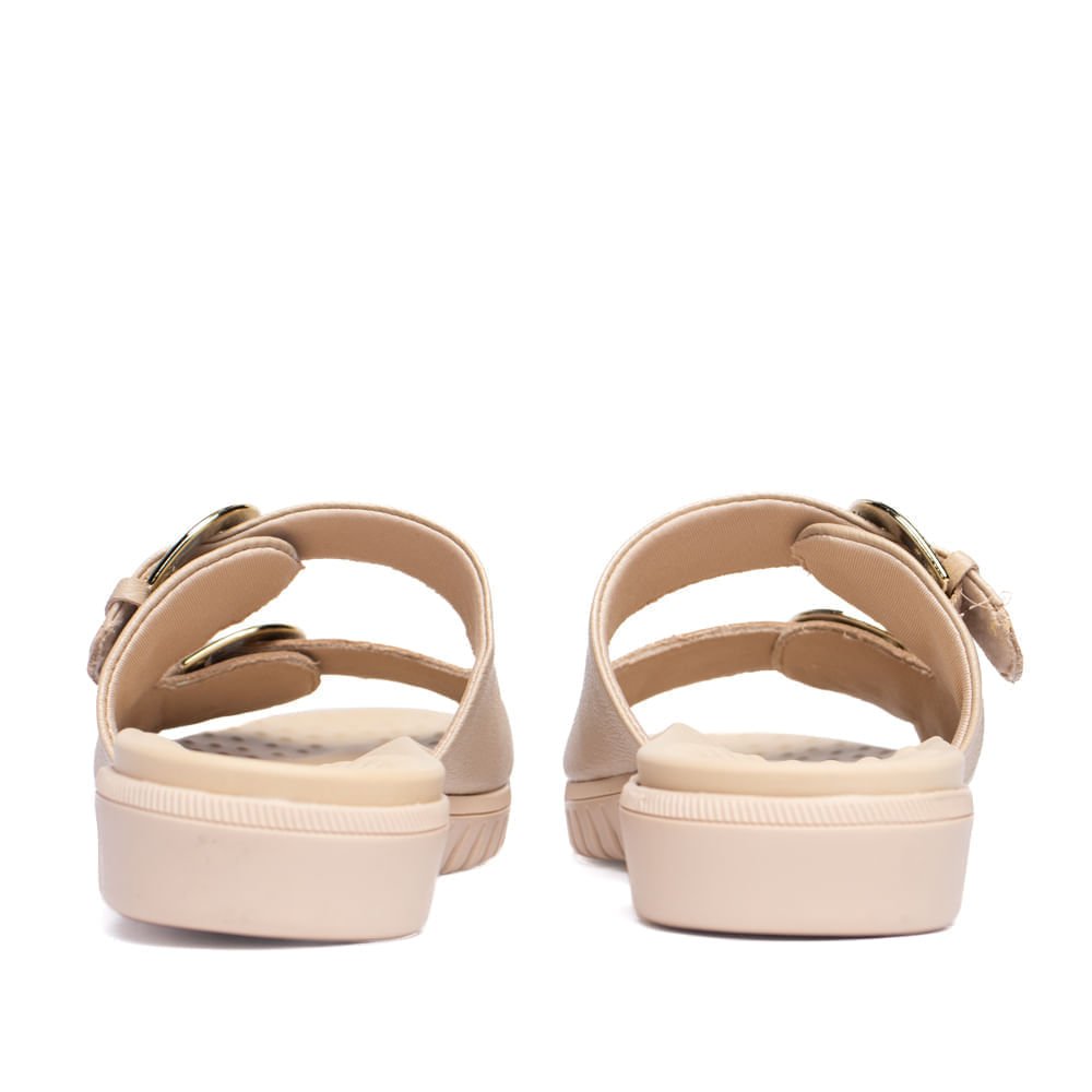 Chinelo Feminino Comfortflex Napa com Fivelas Nude Nude 4