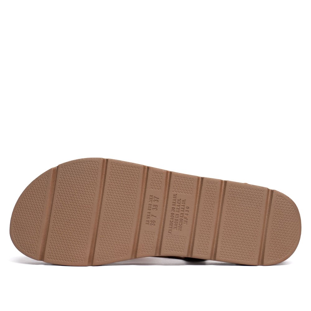 Sandália Feminina Mississipi Flatform Tira De Dedo Marrom Marrom 2