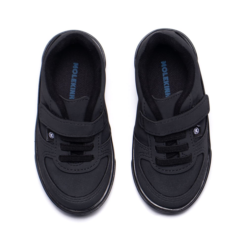 Tênis Infantil Molekinho Napa Moscou Slip-in Preto Preto 4