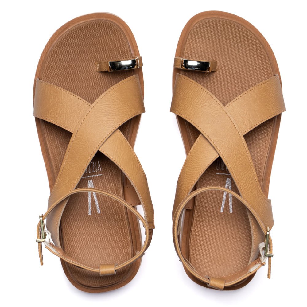 Sandália Feminina Vizzano Flatform Tira Dedo Caramelo Caramelo 4