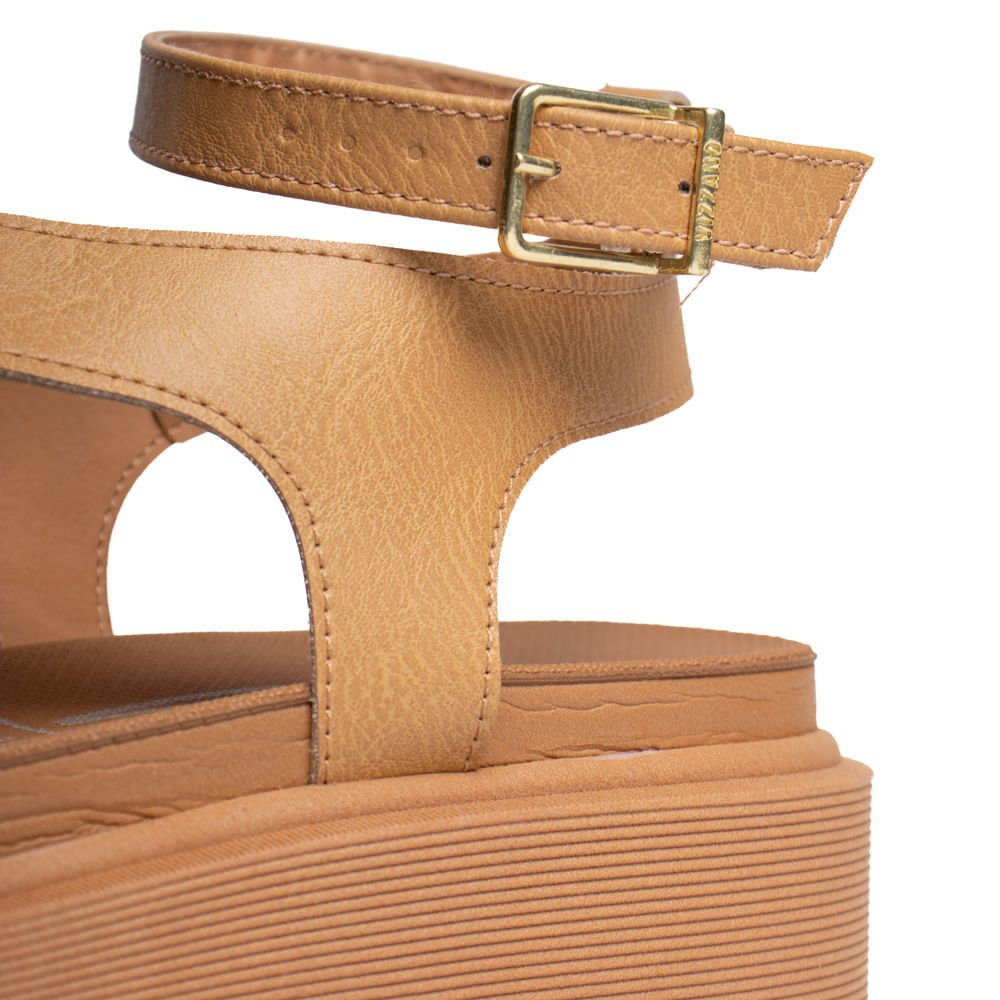 Sandália Feminina Vizzano Flatform Tira Dedo Caramelo Caramelo 5