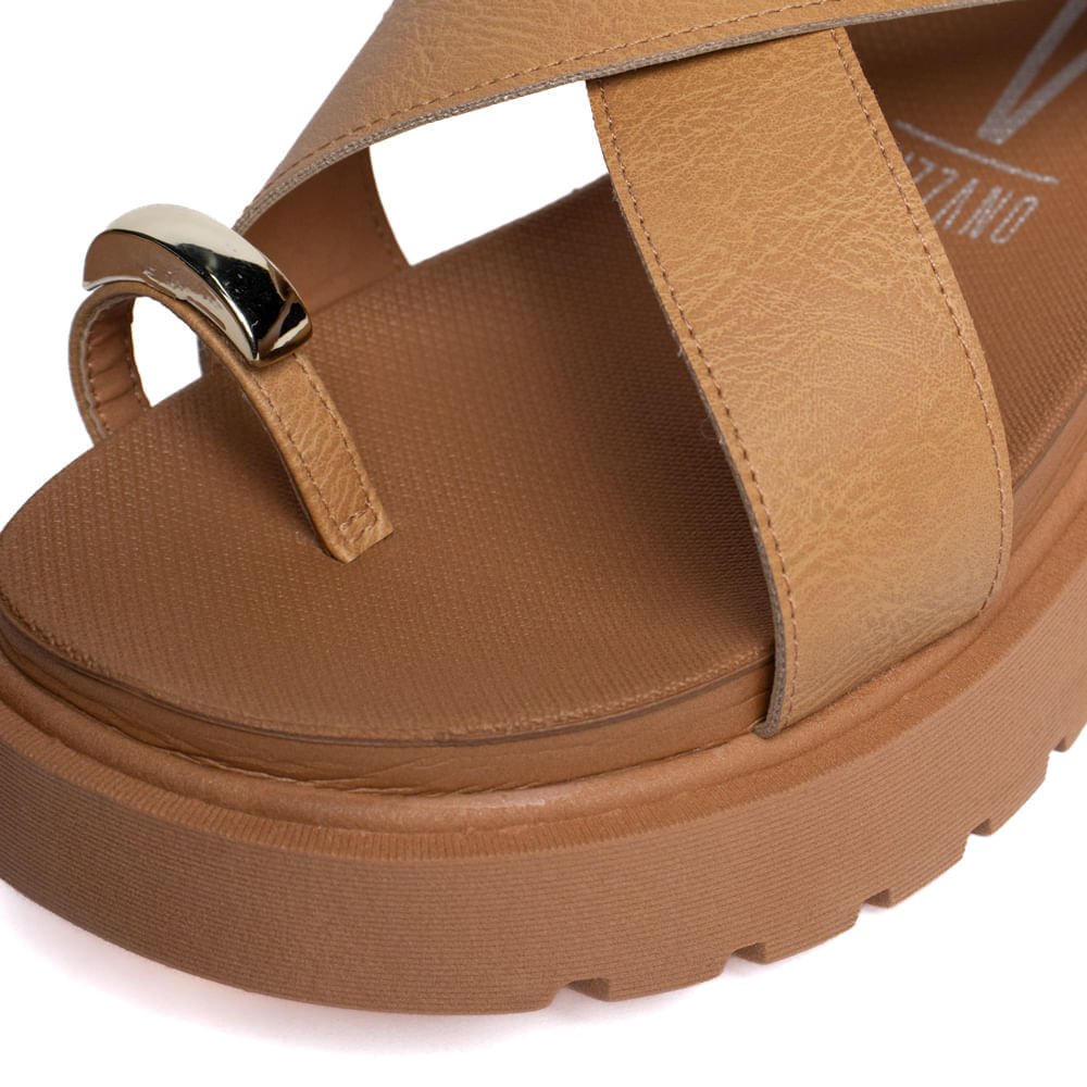 Sandália Feminina Vizzano Flatform Tira Dedo Caramelo Caramelo 6