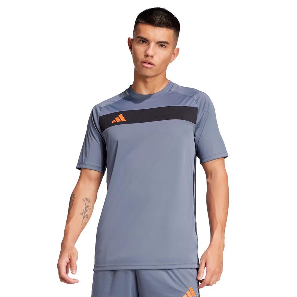 Camisa Masculina Adidas Tiro Essentials Slim Cinza