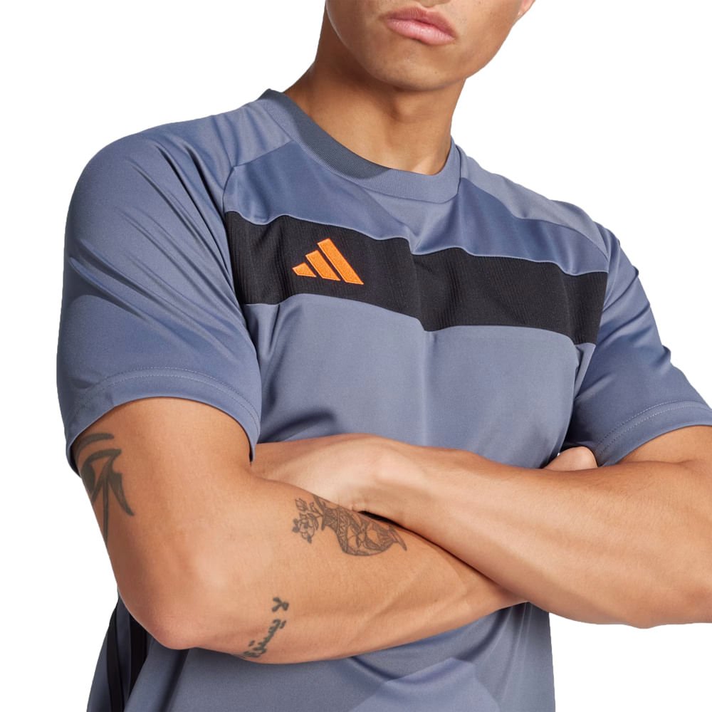 Camisa Masculina Adidas Tiro Essentials Slim Cinza Cinza 4