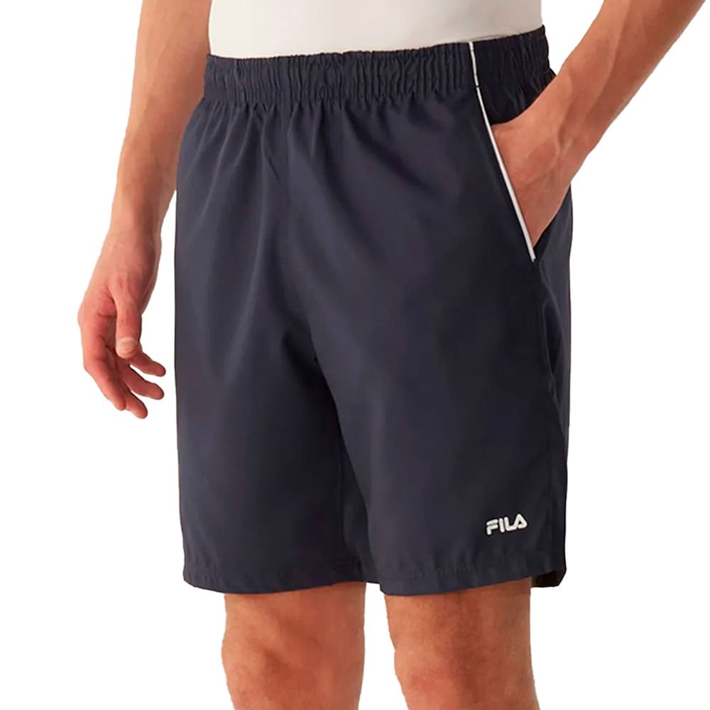 Bermuda Masculina Fila Train II Cós com Cordão Preto/Branco