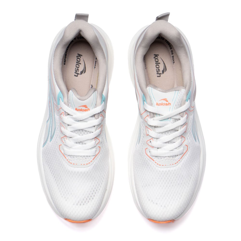 Tênis Feminino Kolosh Sprinta Esportivo Off White/azul Off White 3