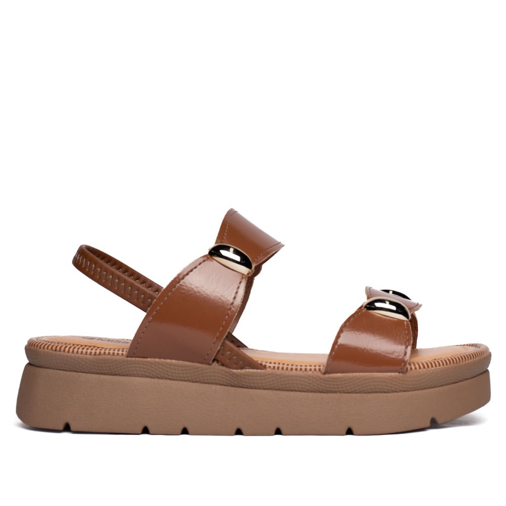 Sandália Feminina Mississipi Flatform Napa Marrom