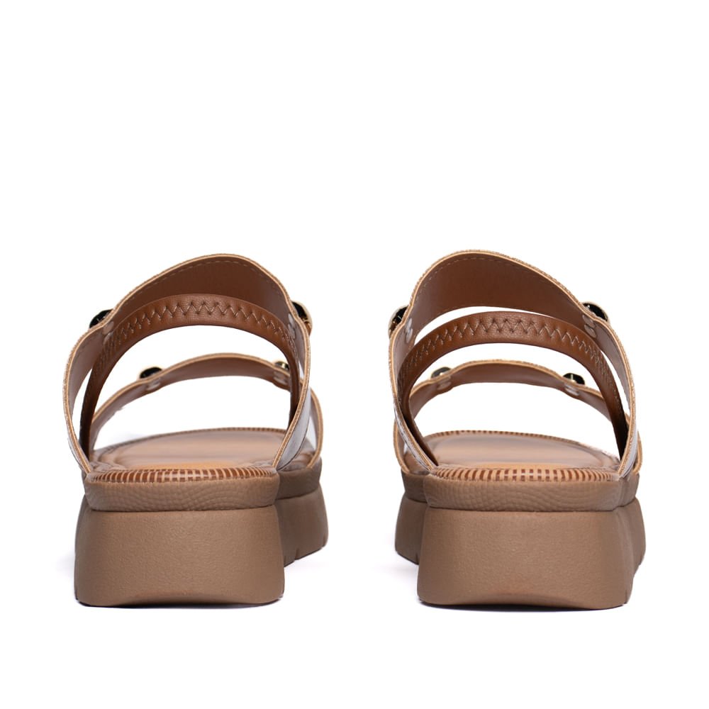 Sandália Feminina Mississipi Flatform Napa Marrom Marrom 3