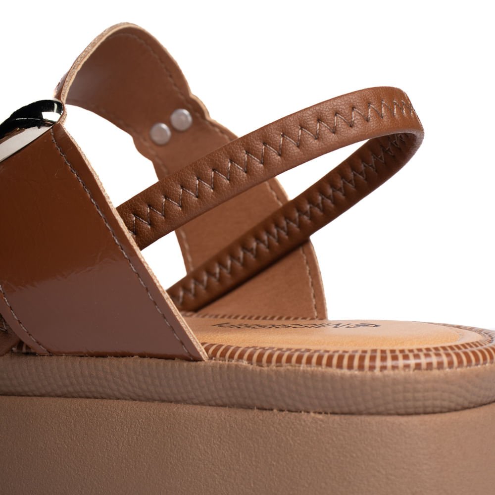 Sandália Feminina Mississipi Flatform Napa Marrom Marrom 5