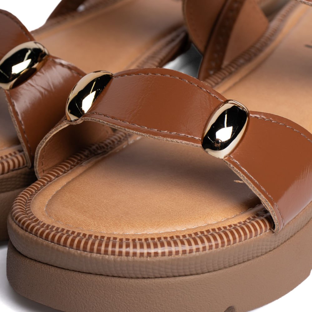 Sandália Feminina Mississipi Flatform Napa Marrom Marrom 6