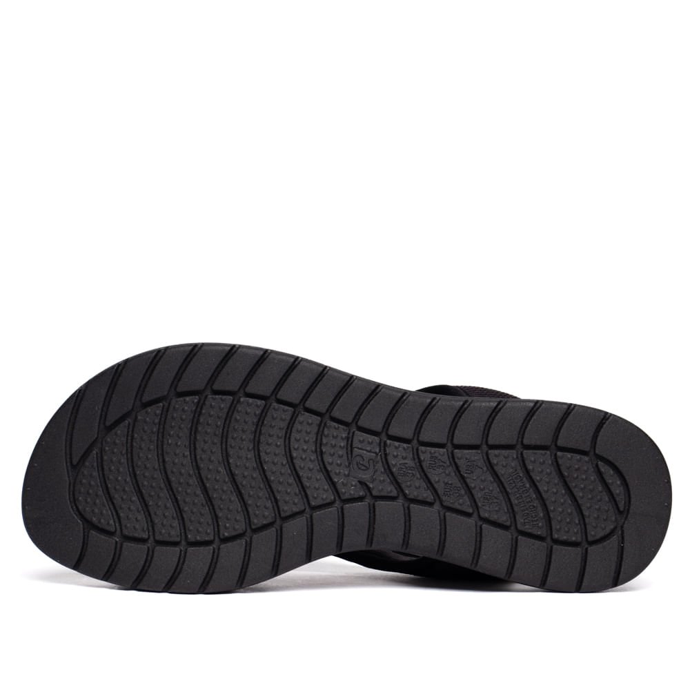 Sandália Feminina Comfortflex Tecido Elástico Preto Preto 2