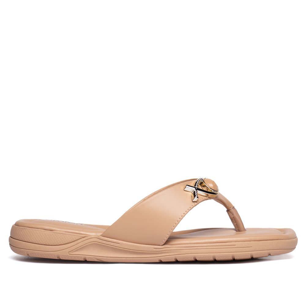 Chinelo Feminino Comfortflex Flatform Bege Bege 2