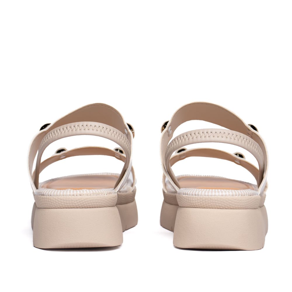 Sandália Feminina Mississipi Flatform Napa Bege Bege 3