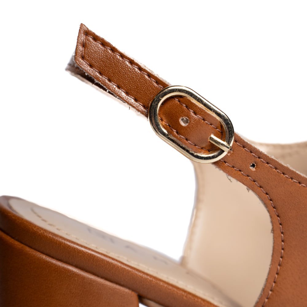 Sandália Feminina Ramarim Salto Bloco Napa Caramelo Caramelo 5